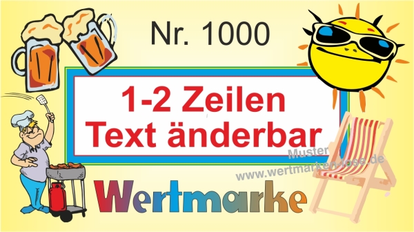 1000 Wertmarken "Happy-Sommer"